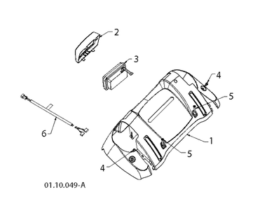 Handle And Controls 2 Diagram and Parts List for 1830HV (96193007306)(2013-08) Husqvarna Snow Blower