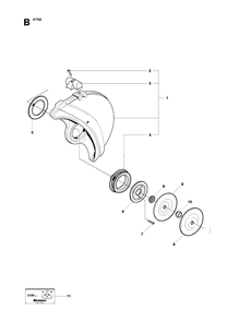 Guards Diagram and Parts List for K750 (544936207)(2010-02) Husqvarna Lawn Tractor Accessories