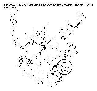 Mower Lift / Deck Lift Diagram and Parts List for YT1942T (96043000300, 960430003)(2006-05) Husqvarna Lawn Tractor
