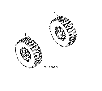 Wheels Diagram and Parts List for 96193009705  Husqvarna Snow Blower