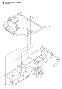 Chassis / Frame Diagram and Parts List for RIDER175AWD (965105001)(2008-06) Husqvarna Lawn Mower