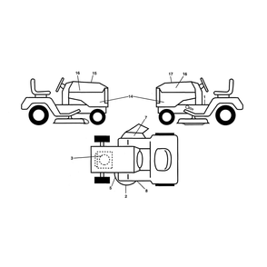 Decals Diagram and Parts List for 96043025900  Husqvarna Lawn Tractor