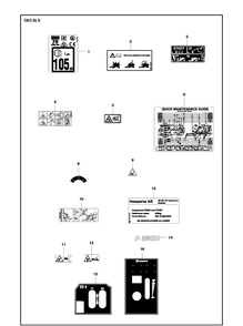 Decals Diagram and Parts List for P520D (967602001)(2016) Husqvarna Lawn Mower