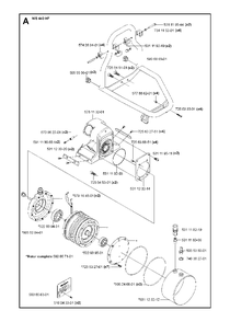 Housing Diagram and Parts List for WS440HF (00000008382 - 20134408468)(2012-07) Husqvarna Circular Saw