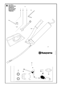 Tools Diagram and Parts List for K960RING 2008-03 Husqvarna Circular Saw