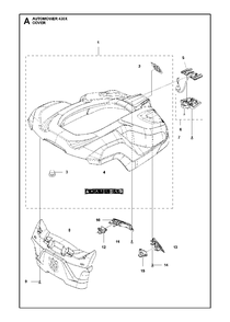 Cover Diagram and Parts List for 430X 2017-01 Husqvarna Lawn Mower