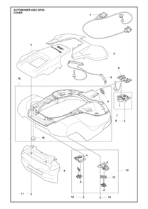 Cover Diagram and Parts List for 450XEPOS  Husqvarna Lawn Mower