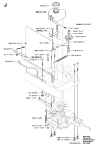 Transmission 2 Diagram and Parts List for R15-V2AWD (965080101)(2006-01) Husqvarna Lawn Tractor