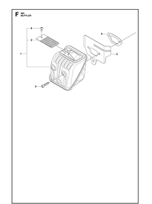 Muffler Diagram and Parts List for 461 2013-01 Husqvarna Chainsaw