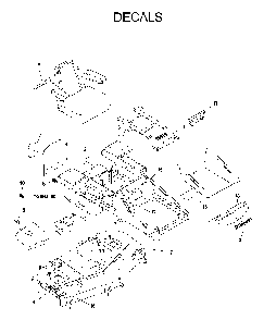 Decals Diagram and Parts List for IZ5223KOA (968999208)(2004-09) Husqvarna Lawn Tractor