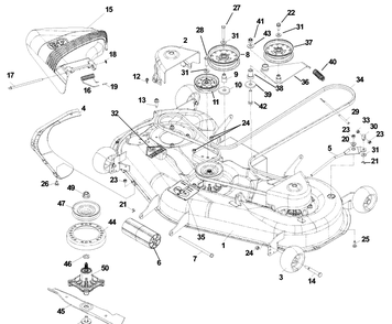 Deck Assembly 48 Inch Diagram and Parts List for CZ4817KOA (968999220)(2002-11) Husqvarna Lawn Mower