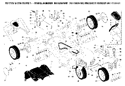 Wheels And Tires Diagram and Parts List for R152SVSW (96141006400, 961410064)(2006-02) Husqvarna Lawn Mower