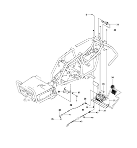 Controls Diagram and Parts List for R111B (965996885)(2010-07) Husqvarna Lawn Mower