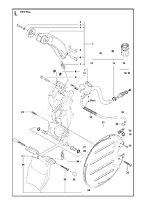 Guards Diagram and Parts List for K970RING 2011-12 Husqvarna Circular Saw