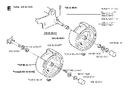 Wheels And Tires Diagram and Parts List for RIDER11BIOCLIP (953519901)(2004-01) Husqvarna Lawn Tractor