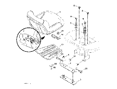 Seat Diagram and Parts List for YTH2754T (96041022100)(2010-12) Husqvarna Lawn Tractor