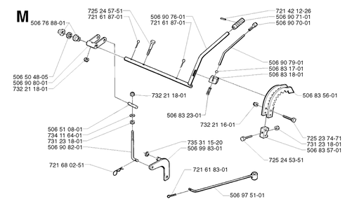 Controls 2 Diagram and Parts List for R13BIO 2002-02 Husqvarna Lawn Tractor