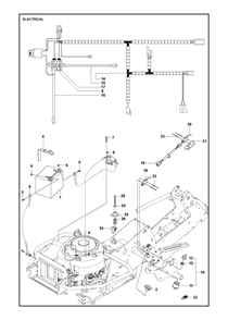 Electrical Diagram and Parts List for R214T 2022 Husqvarna Lawn Tractor