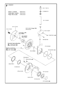 Blade Flange Diagram and Parts List for WS482HF (00000001275 - 20134501536)(2012-07) Husqvarna Circular Saw