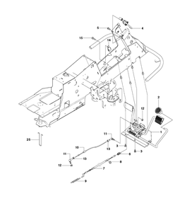 Pedals Diagram and Parts List for R18AWD (966414101)(2010-07) Husqvarna Lawn Tractor