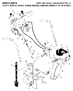 Control Panel And Discharge Chute Diagram and Parts List for 524S (96193000100)(2006-06) Husqvarna Snow Blower