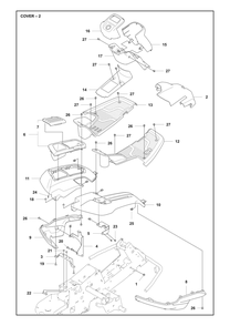 Cover Diagram and Parts List for R200IX  Husqvarna Lawn Tractor