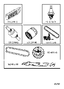 Frequently Used Parts Diagram and Parts List for YTH200TWIN (96041006302)(2009-10) Husqvarna Lawn Tractor