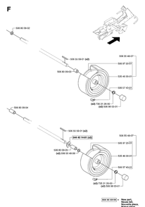 Wheels And Tires Diagram and Parts List for PR18AWD (965095001)(2007-03) Husqvarna Lawn Mower