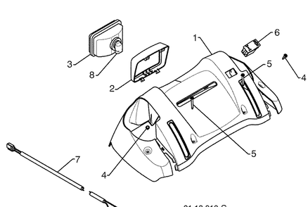 Handles - D 2 Diagram and Parts List for 15530SBXLS (96193004001)(2009-06) Husqvarna Snow Blower