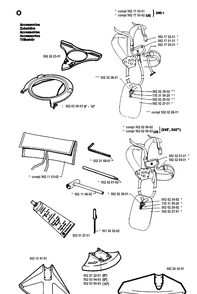 Accessories Diagram and Parts List for 245RX 19941400001-19962200000 Husqvarna Brush Cutter