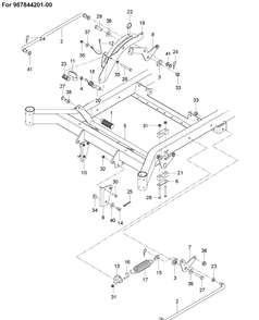 Mower Lift / Deck Lift Diagram and Parts List for M-ZT61  Husqvarna Lawn Mower