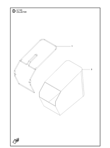 Collector Diagram and Parts List for LC142I  Husqvarna Lawn Mower