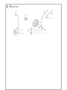 Ignition System Diagram and Parts List for 365 20101800001-Current Husqvarna Chainsaw