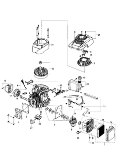 Engine 2 Diagram and Parts List for RV140  Husqvarna Engine