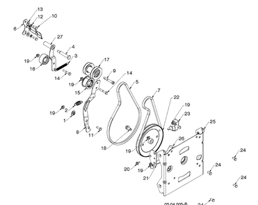 Chassis, Engine And Pulleys 4 Diagram and Parts List for ST224 (96191008705)(2019-03) Husqvarna Snow Blower