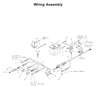 Electrical Diagram and Parts List for ZTH6123 (968999203)(2002-10) Husqvarna Lawn Mower