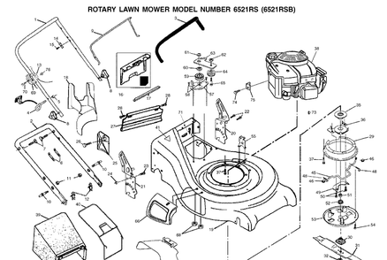 Repair Parts 2 Diagram and Parts List for 6521RS (954222732)(2001-12) Husqvarna Lawn Mower