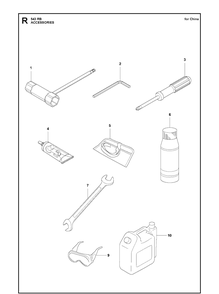 Accessories 2 Diagram and Parts List for 543RB  Husqvarna Brush Cutter