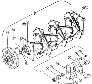 Quick Change - Slicer Shaft Conversion Diagram and Parts List for DT20A (539104746-02)(2000-05) Husqvarna Dethatcher