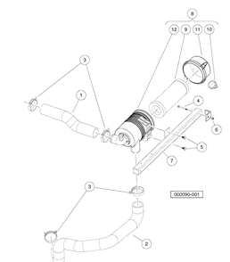 Intake Duct And Air Box Assembly - Honda Gasoline Vehicles Diagram and Parts List for HUV4420G 2006-11 Husqvarna Lawn Tractor