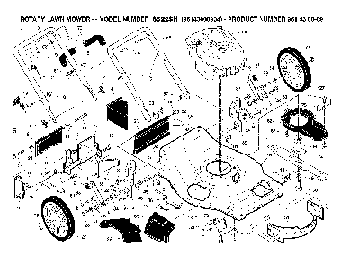 Repair Parts Diagram and Parts List for 6522SH (96143000904, 961430009)(2006-08) Husqvarna Lawn Mower