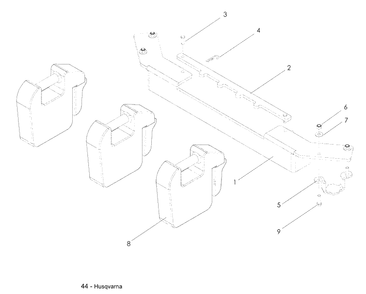 Weight Kit Diagram and Parts List for LZF5227 (966956701)(2008-06) Husqvarna Lawn Mower