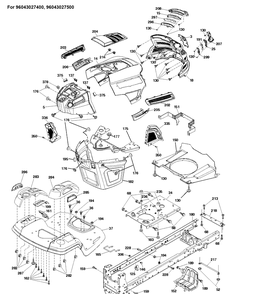 Chassis And Enclosures Diagram and Parts List for YTH20K42  Husqvarna Lawn Tractor