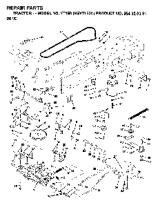 Drive Diagram and Parts List for YT150 (HEYT150A, 954820031)(1996-01) Husqvarna Lawn Tractor