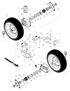 Wheels And Tires Diagram and Parts List for 9027STE (961910003-01)(2012-11) Husqvarna Snow Blower