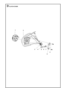 Clutch Cover Diagram and Parts List for 120I 20170200001-20180499999 Husqvarna Chainsaw
