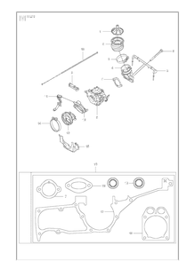 Carburetor Diagram and Parts List for K1270 (K1270 Rail)(2016-07) Husqvarna Table Saw Accessories