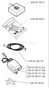Page G Diagram and Parts List for AUTO 1999-02 Husqvarna Lawn Mower