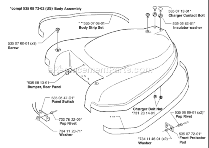Part Location Diagram of 722782209 Husqvarna Rivet Pop