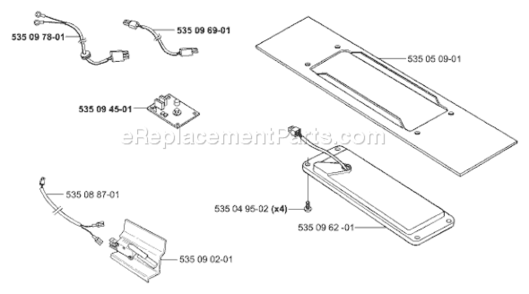 Part Location Diagram of 535090201 Husqvarna Sensor, Tilt